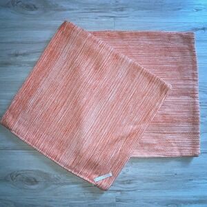 Two Orange Tweed Fresh American Annie Selke Pillow Covers Large Boho Festival